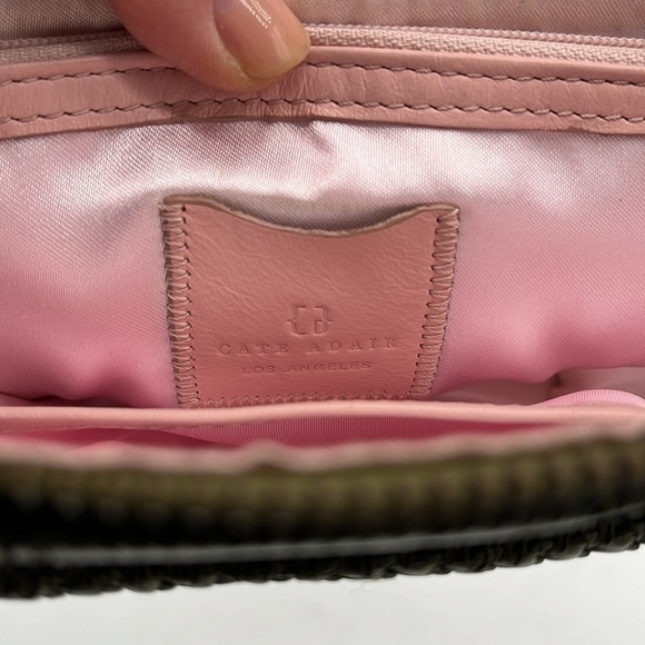 Cate Adair Dark Green Leather Zippered Wristlet BLEMISH - Picture 7 of 9